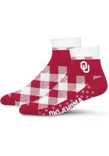 Oklahoma Sooners Cozy Buff Womens Quarter Socks