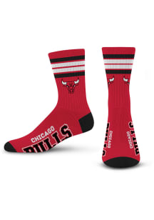 Chicago Bulls Red 4 Stripe Deuce Youth Crew Socks