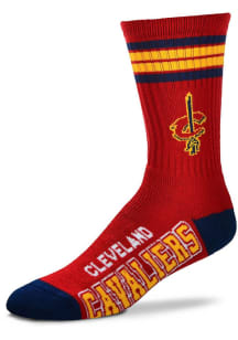 Cleveland Cavaliers Pink 4 Stripe Deuce Youth Crew Socks