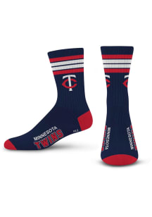 Minnesota Twins 4 Stripe Duece Mens Crew Socks