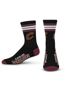 Cleveland Cavaliers 4 Stripe Duece Mens Crew Socks
