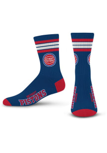 Detroit Pistons 4 Stripe Duece Mens Crew Socks
