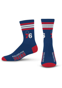 Philadelphia 76ers 4 Stripe Duece Mens Crew Socks