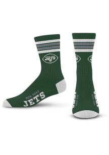 New York Jets 4 Stripe Duece Mens Crew Socks