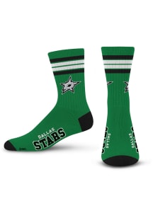 Dallas Stars Green 4 Stripe Duece Youth Crew Socks
