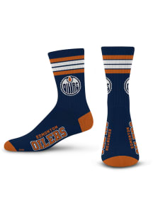 Edmonton Oilers 4 Stripe Duece Mens Crew Socks