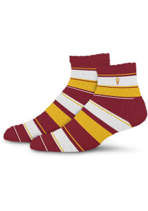 Arizona State Sun Devils Skip Stripe Womens Quarter Socks