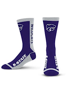 MVP K-State Wildcats Mens Crew Socks - Purple