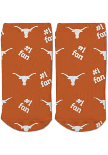 Texas Longhorns #1 Fan Baby Quarter Socks