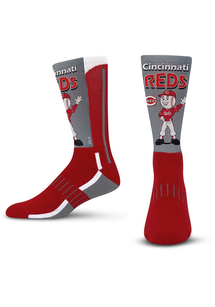 Cincinnati Reds Red Mascot Fever Youth Crew Socks