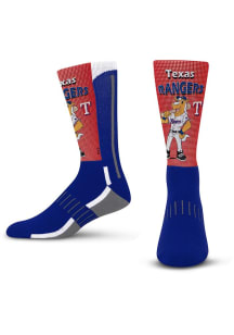 Texas Rangers Blue Mascot Fever Youth Crew Socks