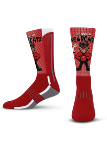 Cincinnati Bearcats Red Mascot Fever Youth Crew Socks