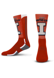 Mascot Fever Illinois Fighting Illini Youth Crew Socks - Orange