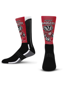 Wisconsin Badgers Mascot Fever Mens Crew Socks