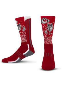 Kansas City Chiefs Red Mascot Fever Youth Crew Socks