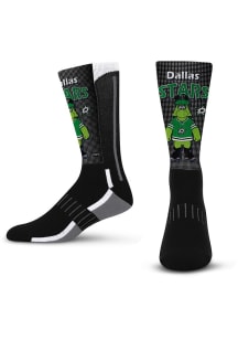 Dallas Stars Black Mascot Fever Youth Crew Socks