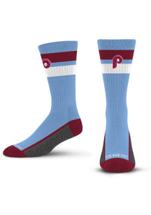 Philadelphia Phillies Double Tube Stripe Team Mens Crew Socks