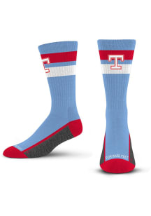 Texas Rangers Double Tube Stripe Team Mens Crew Socks