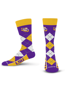 LSU Tigers Remix Mens Argyle Socks