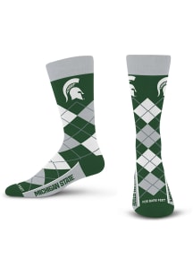 Remix Michigan State Spartans Mens Argyle Socks - Green