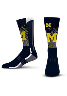 Michigan Wolverines Navy Blue Mascot Scoreboard Youth Crew Socks