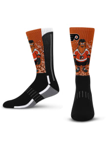 Philadelphia Flyers Orange Mascot Scoreboard Youth Crew Socks