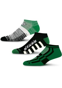 Dallas Stars Stripe Stack 3 Pack Mens No Show Socks