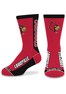 Louisville Cardinals Red 577 MVP Youth Crew Socks