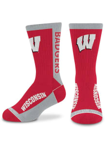 577 MVP Wisconsin Badgers Youth Crew Socks - Cardinal