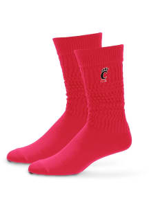 138 Mello Slouch Cincinnati Bearcats Womens Quarter Socks - Red