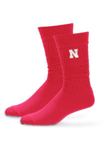 138 Mello Slouch Nebraska Cornhuskers Womens Quarter Socks - Red