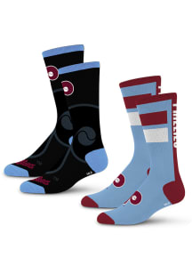 Philadelphia Phillies Digi Split 2 Pk Mens Crew Socks