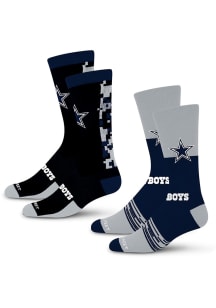 Dallas Cowboys Digi Split 2 Pk Mens Crew Socks