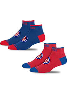 Chicago Cubs Front and Center 2pk Mens No Show Socks
