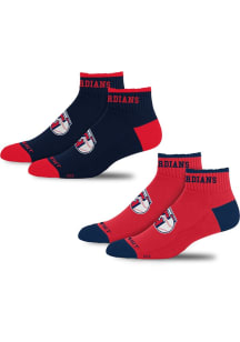 Cleveland Guardians Front and Center 2pk Mens No Show Socks