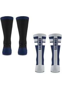 Dallas Cowboys Double Duo 2pk Mens Crew Socks