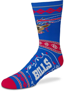 Buffalo Bills Sweater Stripe Mens Crew Socks