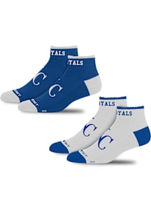 Kansas City Royals Front and Center 2pk Mens No Show Socks