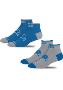 Detroit Lions Front and Center 2pk Mens No Show Socks