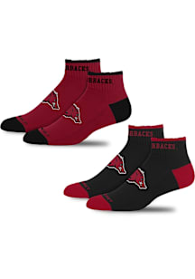 Arkansas Razorbacks Front and Center 2pk Mens No Show Socks