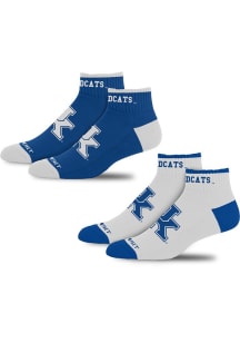 Kentucky Wildcats Front and Center 2pk Mens No Show Socks