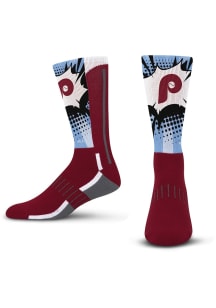 Philadelphia Phillies Ka Pow Mens Crew Socks