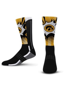 Ka Pow Iowa Hawkeyes Youth Crew Socks - Black