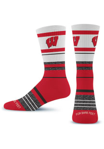 Wisconsin Badgers 677 Friday Mens Dress Socks