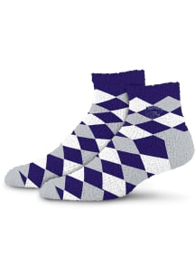 109 Diamond Sleepsoft K-State Wildcats Womens Quarter Socks - Purple