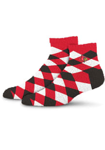 Louisville Cardinals 109 Diamond Sleepsoft Womens Quarter Socks