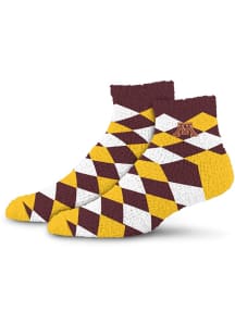 Minnesota Golden Gophers 109 Diamond Sleepsoft Womens Quarter Socks