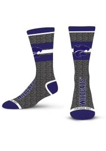 504 Mar Spotlight K-State Wildcats Mens Crew Socks - Purple