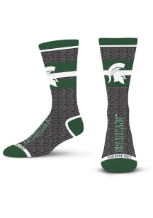 504 Mar Spotlight Michigan State Spartans Mens Crew Socks - Green