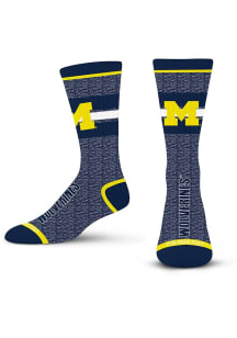 504 Mar Spotlight Michigan Wolverines Mens Crew Socks - Yellow